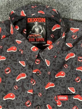 Dixxon Flannel Co Sir Loin Party Boy Shirt Mens 2XL Red  Button Up Stretch